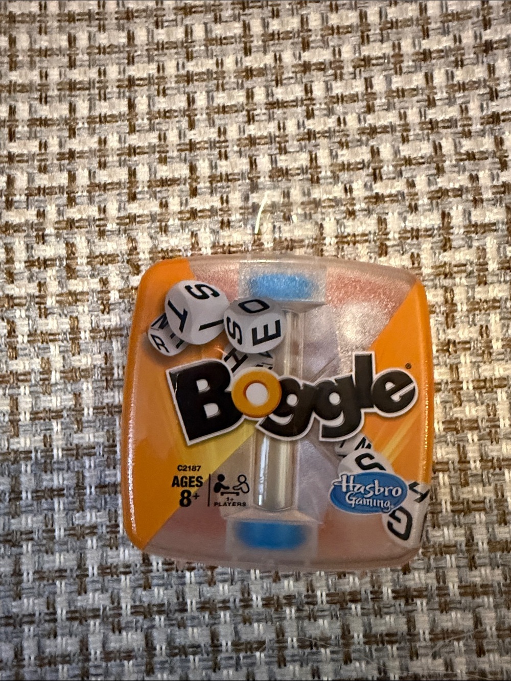 Hasbro Boggle Travel Game Orange Blue